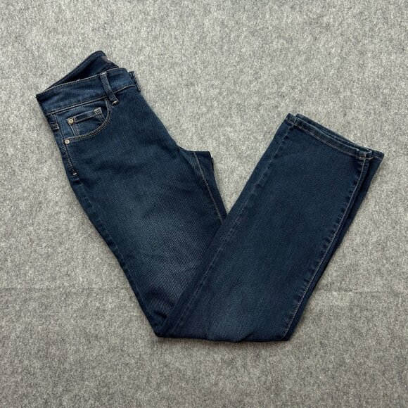 NYDJ Marilyn Straight Leg Jeans Women's Sz 00 Petite Medium Wash Lift Tuck Denim - Picture 1 of 13